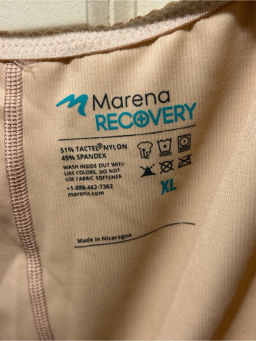 Marena Recovery Girdle With Suspeneders Short Length, XL